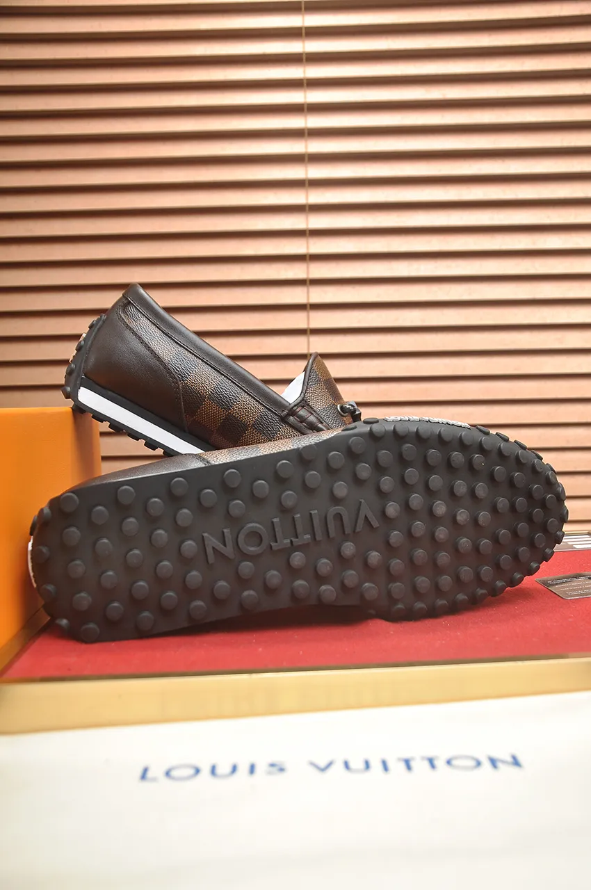Men's men's shoes💰660💶[LOUIS VUITTON] (original order) new style🍀LV Louis Vuitton* - top version of LV classic beanie shoes! Made of imported original single cowhide, original leather side strips and wear-resistant rubber outsole! High quality products! Code number 39-45 (45 customized)